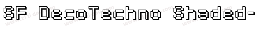 SF DecoTechno Shaded字体转换